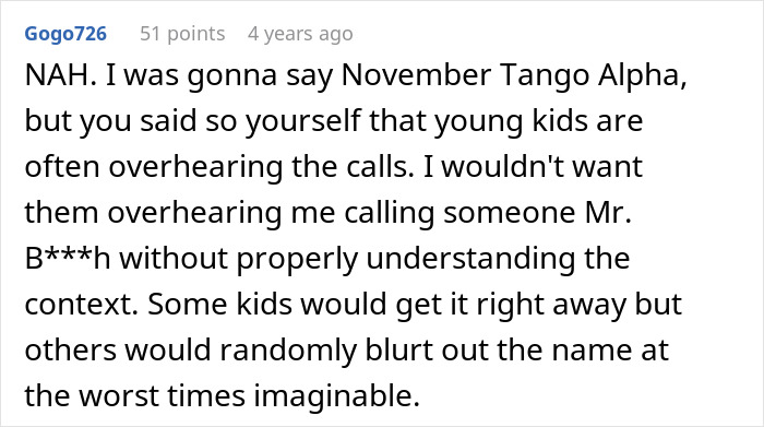 Screenshot of a social media comment about refusing to change surname for American coworkers and cultural misunderstandings. - 32