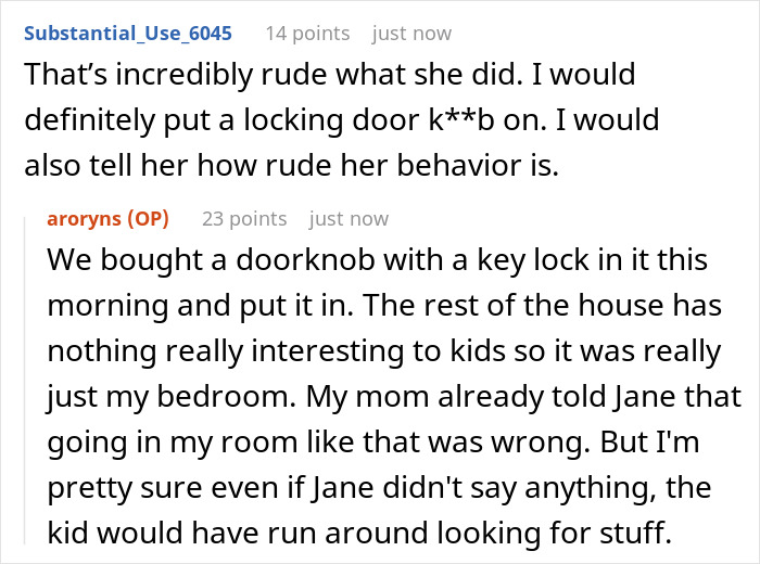 Woman catches guest sneaking into her room and stops her before her kid opens a valuable collector doll. - 23