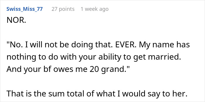 Woman Doesn’t Get What Her Last Name Has To Do With Ex Not Being Able To Get Married Again Woman Doesn’t Get What Her Last Name Has To Do With Ex Not Being Able To Get Married Again