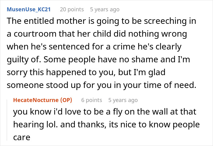 Text conversation screenshot showing a user discussing a kid stealing a blind cane and expressing empathy for the victim.
