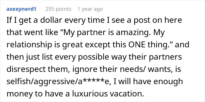 Screenshot of a social media post discussing relationship challenges leading to therapy after a husband’s birthday surprise. - 21