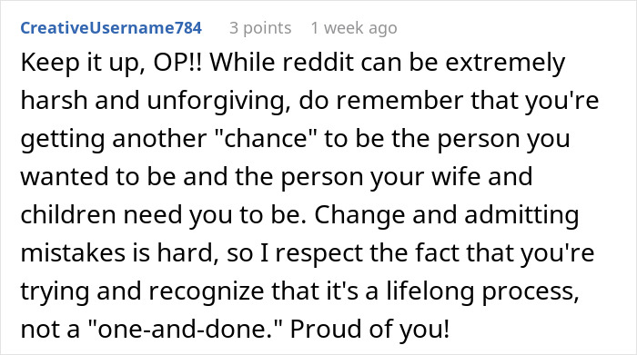 Reddit user encourages perseverance after man tells wife she couldn&rsquo;t do it without him, highlighting her proving him wrong.