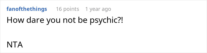 Comment on Reddit post showing user upset that girlfriend bought peanut butter cake to eat at work, knowing he can't have it.