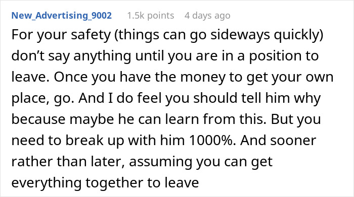 Text message conversation with advice on safety and breaking up after a jealous freak-out checking boyfriend&rsquo;s phone.