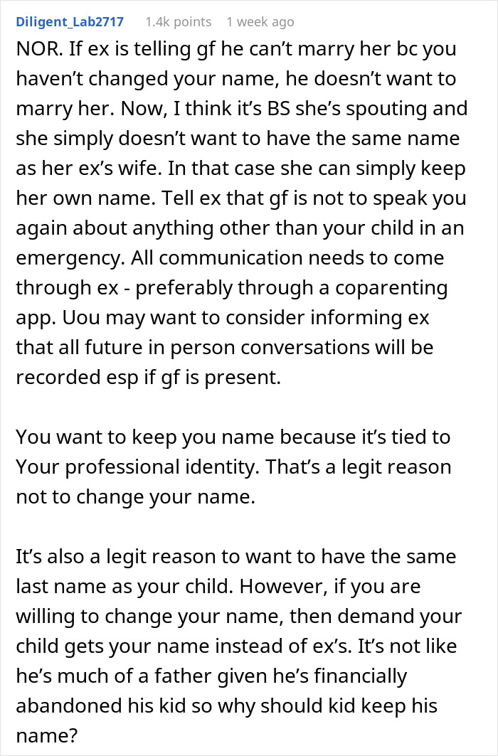 Woman Doesn’t Get What Her Last Name Has To Do With Ex Not Being Able To Get Married Again Woman Doesn’t Get What Her Last Name Has To Do With Ex Not Being Able To Get Married Again