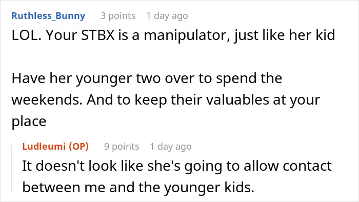 Online discussion about a man leaving marriage over refusing to let wife&rsquo;s daughter live with his kids.