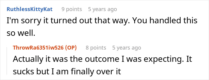 Screenshot of an online conversation about an estranged dad who wants to reconnect with daughter after cancer diagnosis.