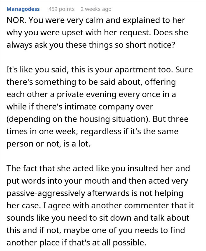 Text conversation discussing roommate expectations and boundaries regarding leaving and sleep with guys in shared apartment. Text conversation discussing roommate expectations and boundaries regarding leaving and sleep with guys in shared apartment.