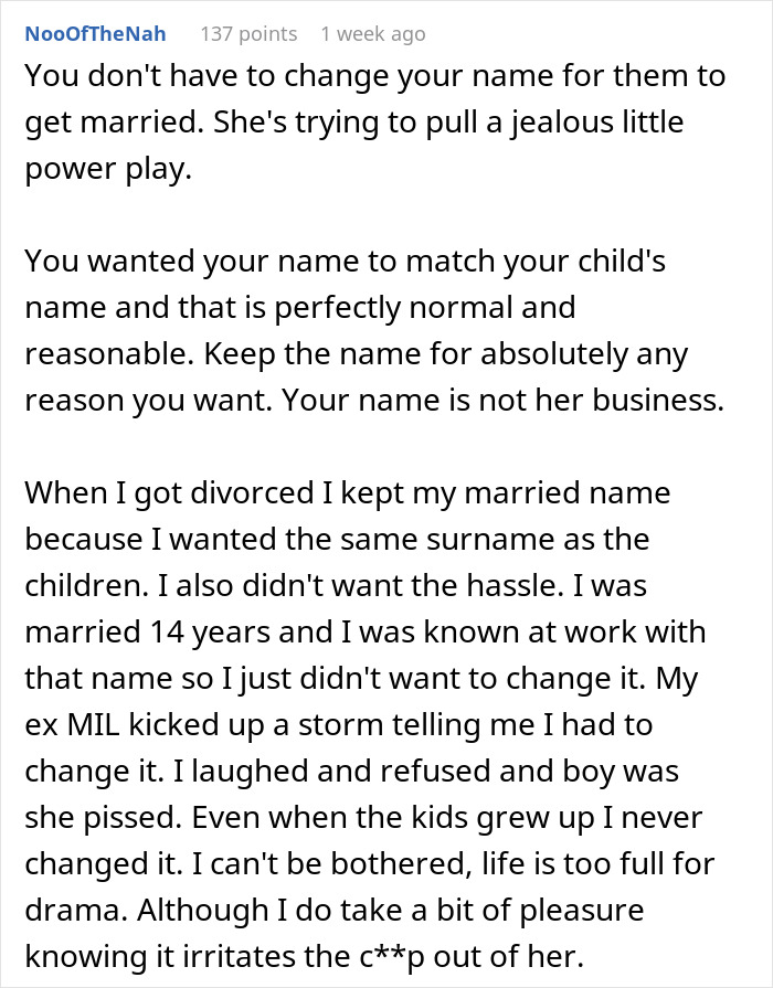 Woman Doesn’t Get What Her Last Name Has To Do With Ex Not Being Able To Get Married Again Woman Doesn’t Get What Her Last Name Has To Do With Ex Not Being Able To Get Married Again