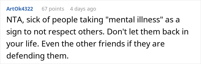 Screenshot of a forum comment discussing disrespect towards neurodivergent individuals after hearing aids were grabbed.