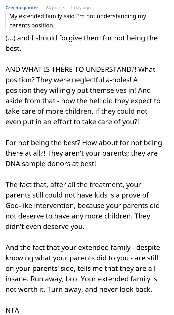 Screenshot of online comment discussing parents neglecting their kids and the impact of parental neglect on children. - 39