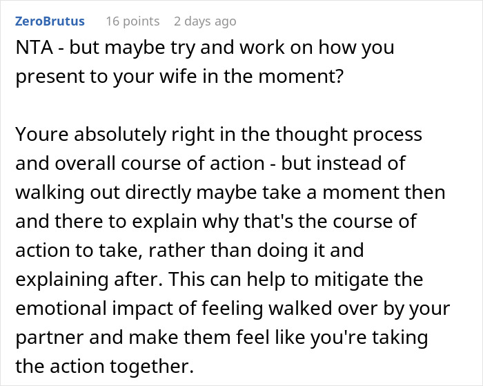 Husband dragging wife out of car dealership before she can show him the car she wants, causing tension between them.