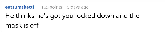 Text post on social media about a wife saying her husband has become a different person since their wedding.