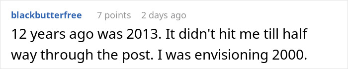 Text post on a social platform discussing a time reference, related to a MIL and two amazing drag queens in a wedding context.