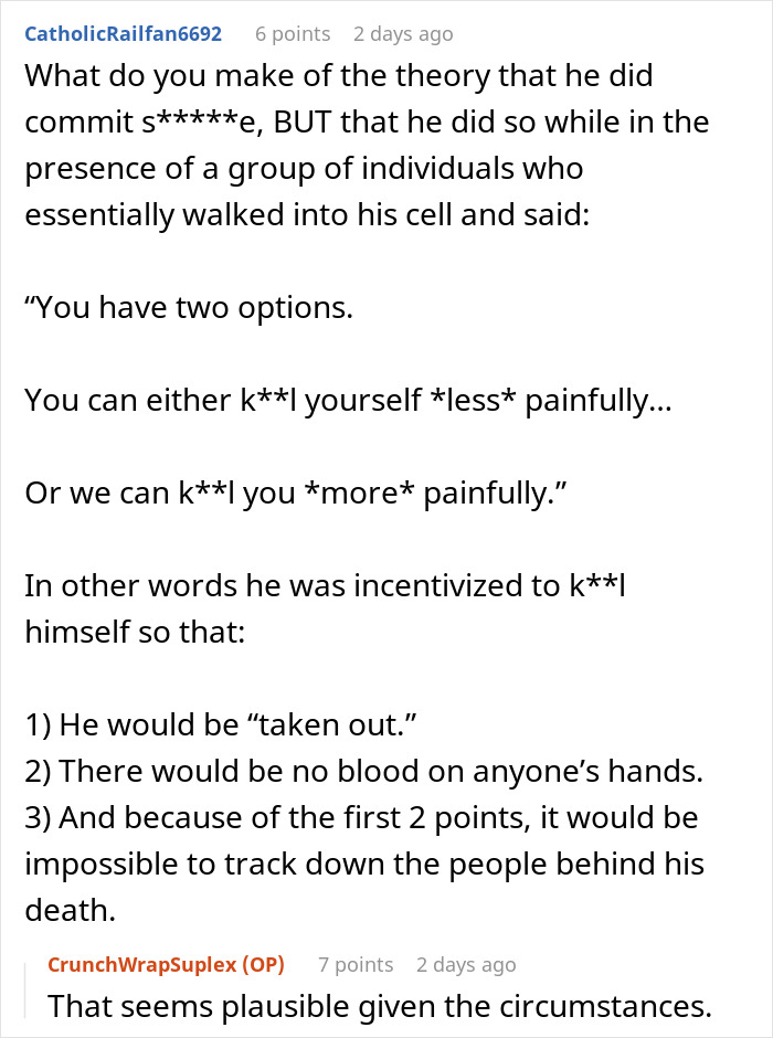 Prison officer shares insight, convinced Epstein&rsquo;s death story hides the truth based on his correctional experience.