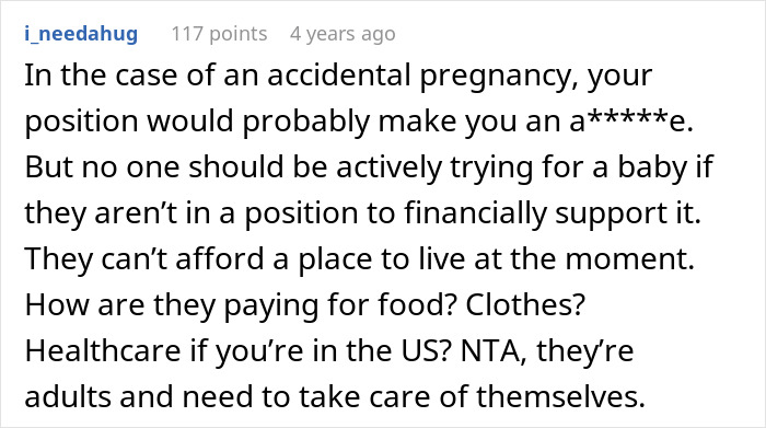 Text post discussing parents forbidding a baby under their roof, causing conflict in a daughter&rsquo;s relationship.