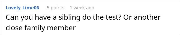 Person thinks DNA test results are mixed, asking if a sibling or family member can take the test instead.