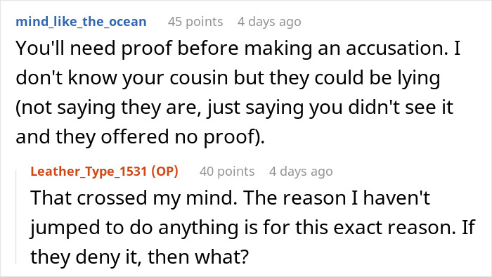 Text conversation about needing proof before making accusations in a bride&rsquo;s world after twin sister and fianc&eacute;&rsquo;s secret revealed.