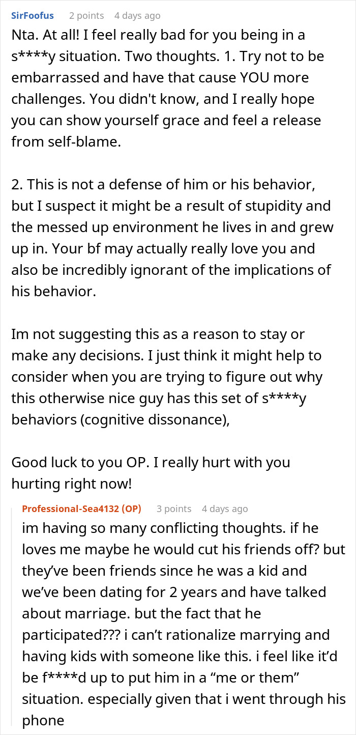 Woman checking boyfriend&rsquo;s phone after jealous freak-out, feeling regret and emotional conflict in a tense moment.