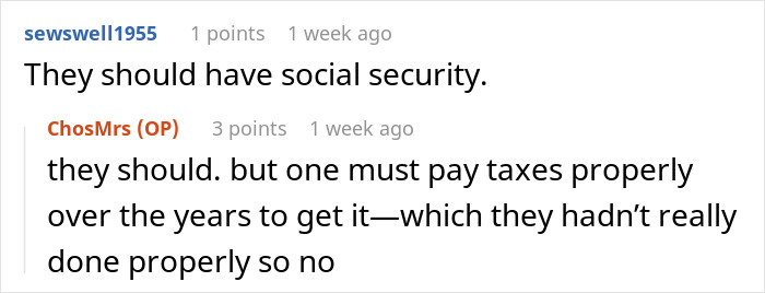 Reddit comments discussing elderly parents expecting daughter support after losing savings on bad business schemes. Reddit comments discussing elderly parents expecting daughter support after losing savings on bad business schemes.