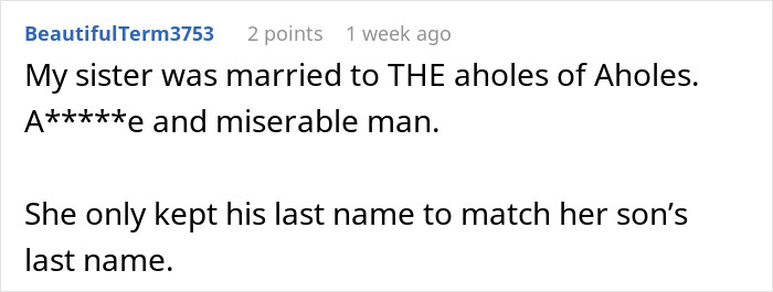 Woman Doesn’t Get What Her Last Name Has To Do With Ex Not Being Able To Get Married Again Woman Doesn’t Get What Her Last Name Has To Do With Ex Not Being Able To Get Married Again