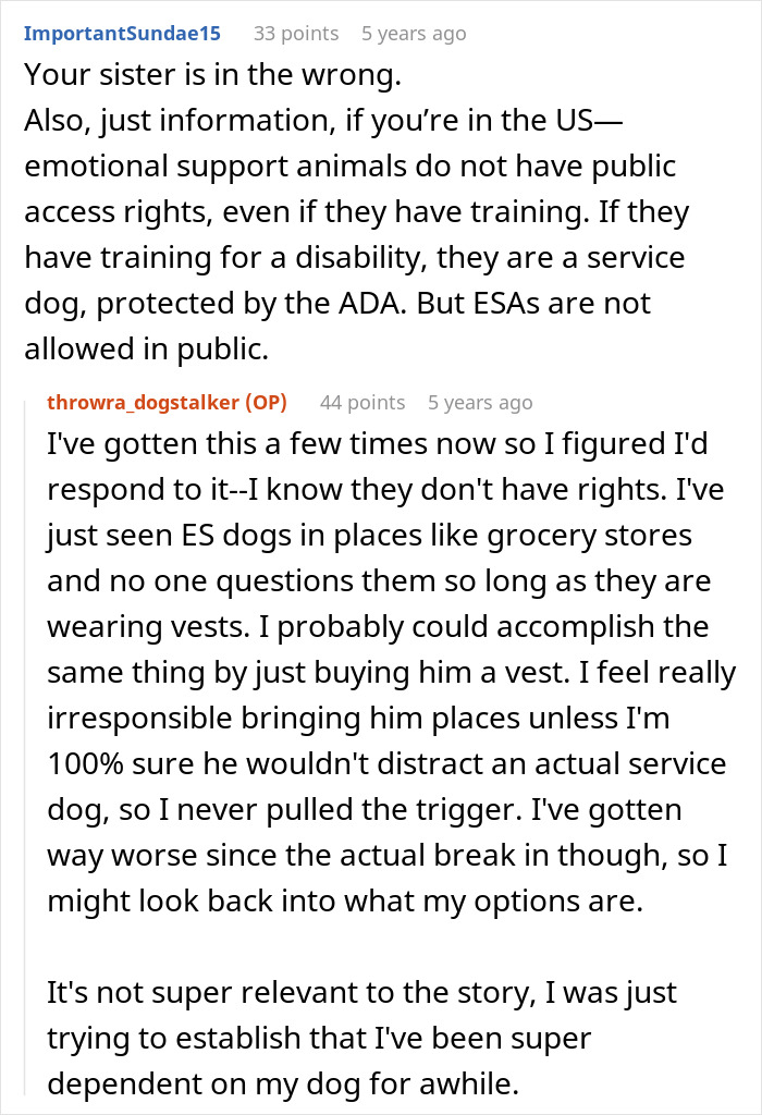 Reddit conversation discussing dog stalking incident and concerns about dog labeled too dangerous around kids. Reddit conversation discussing dog stalking incident and concerns about dog labeled too dangerous around kids.