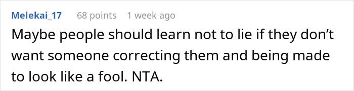 Screenshot of a woman correcting her mother-in-law who falsely claimed she came up with the baby&rsquo;s name on a social media post.