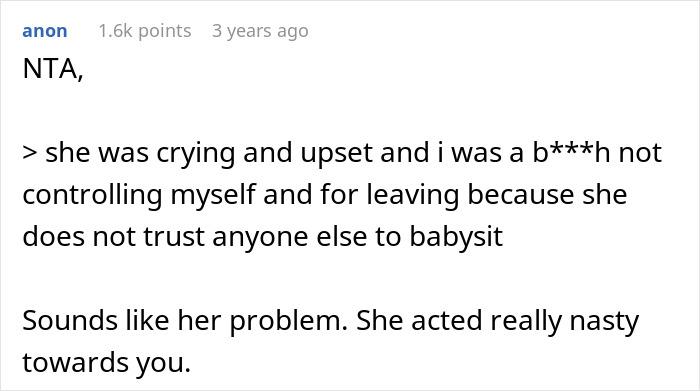 Screenshot of a Reddit comment discussing a postpartum lady causing tension while helping with triplets and quitting due to distrust. Screenshot of a Reddit comment discussing a postpartum lady causing tension while helping with triplets and quitting due to distrust.