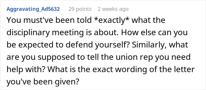 Screenshot of a forum comment discussing details about a worker disciplined and ChatGPT related slurs case.