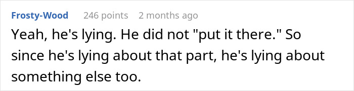 Screenshot of an online comment discussing a mysterious sock found at home and the boyfriend&rsquo;s surprising reaction.