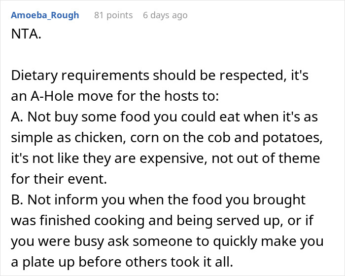 In-Laws Aware Of Woman&rsquo;s Food Restrictions, Are Mad She Finds A Way To Not Eat Their Unsafe Food