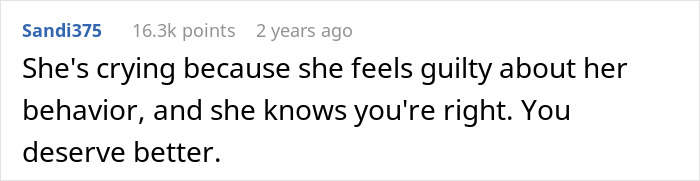 Screenshot of a comment showing a person expressing sympathy for a pregnant lady crying after her son feels neglected.