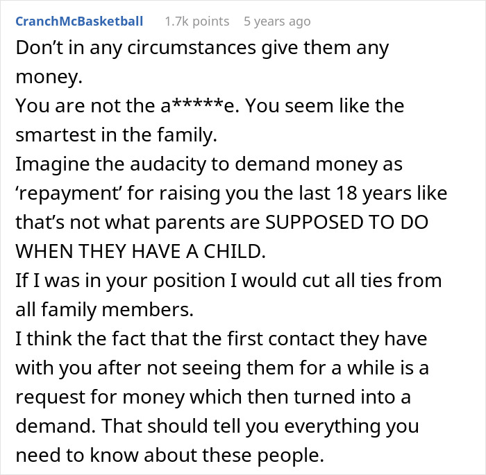 Woman refuses to hand over entire savings as parents claim it&rsquo;s rightfully theirs in a family dispute over money.
