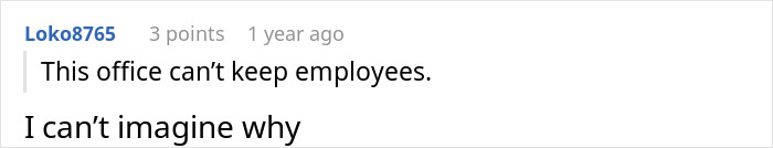 Comment on employee retention in a workplace, expressing frustration about the inability to keep employees.