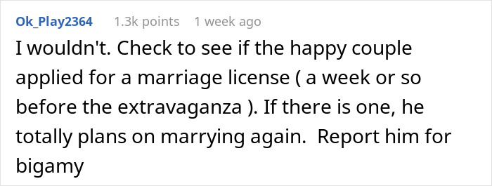 Comment text discussing whether to explain to her husband the difference between separation and divorce in a relationship context.