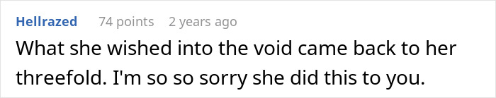 Screenshot of an online comment expressing sympathy about a woman shocked to find her mother-in-law’s hatred after losing her husband. - 25