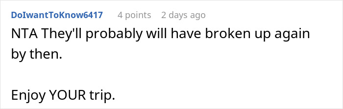 Screenshot of a forum comment discussing a man shelling out money for his daughter&rsquo;s failed wedding and skipping the real one to hang out with friends.