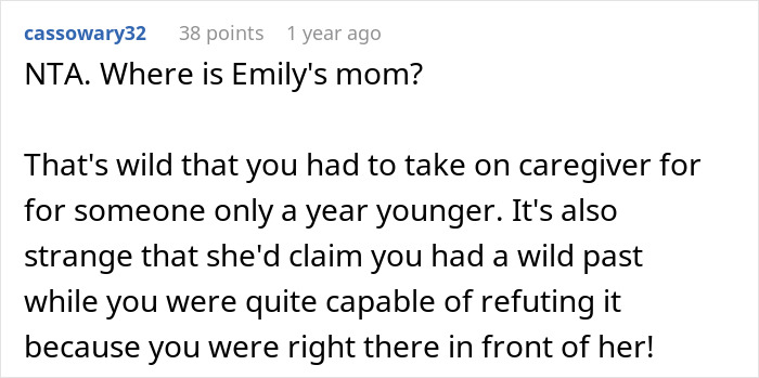 Reddit comment discussing a person telling half-sister they ran away because of her, sparking family fallout online. Reddit comment discussing a person telling half-sister they ran away because of her, sparking family fallout online.