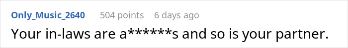 In-Laws Aware Of Woman&rsquo;s Food Restrictions, Are Mad She Finds A Way To Not Eat Their Unsafe Food