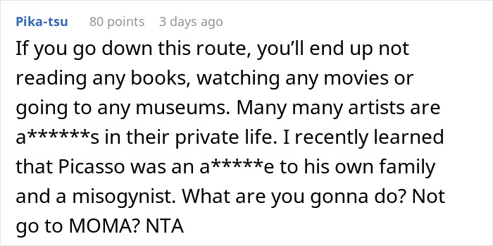 Screenshot of an online comment discussing bigoted and hateful person views about giving kids Harry Potter books.