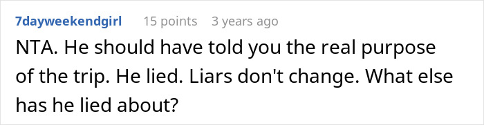 Reddit comment discussing a man promising a quiet life with two kids but adding a stepdaughter, causing conflict at home.