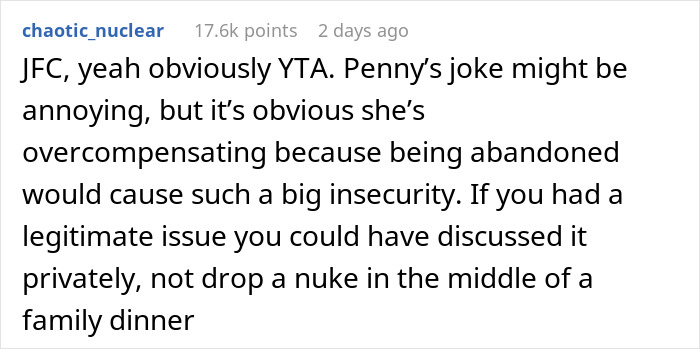 Reddit comment about adopted sister’s longstanding chosen one joke backfiring after brother says bio dad never chose her. Reddit comment about adopted sister’s longstanding chosen one joke backfiring after brother says bio dad never chose her.