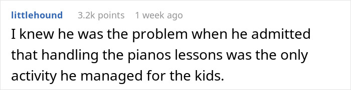 Comment on a forum post about a man telling his wife she couldn&rsquo;t do it without him, as she proves him wrong.