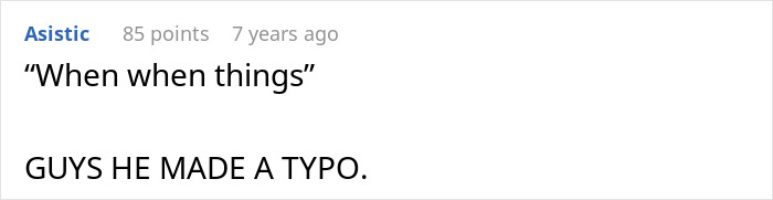 Screenshot of an online comment highlighting a humorous typo with the main SEO keywords obnoxious coworker bluff retirement party quit.