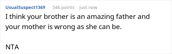 Commenter supporting son and criticizing lady for calling son disgusting, highlighting generational clash and emotional dispute.