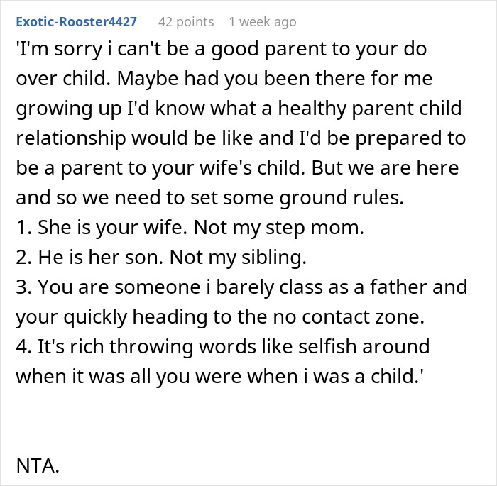 Reddit user explains refusal to be future caregiver for autistic stepbrother, setting clear boundaries in family roles.