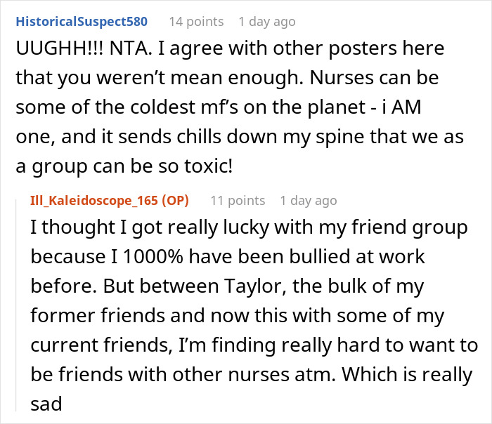 Reddit comments discussing betrayal and giving an ex-best friend a taste of her own medicine after toxic friendship. - 26