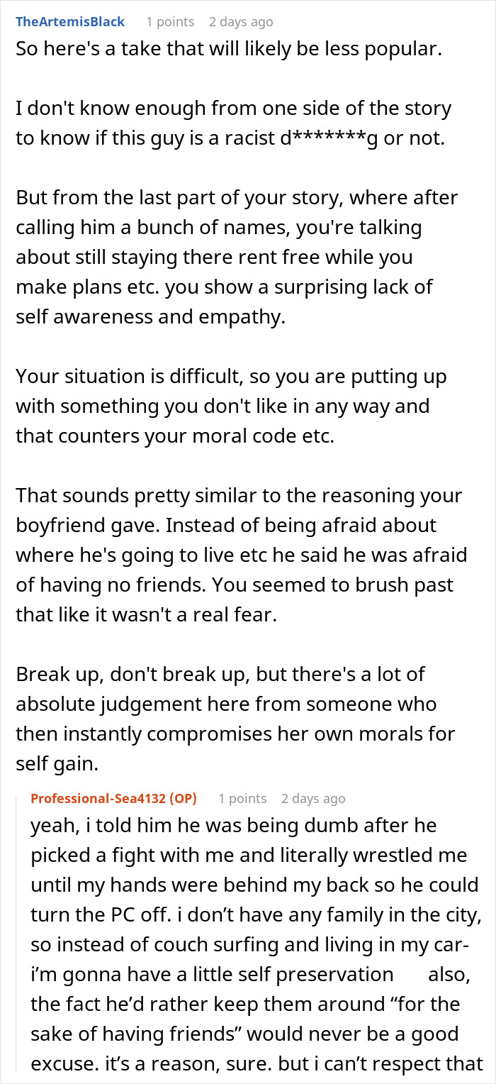 Woman checking boyfriend&rsquo;s phone after jealous freak-out, feeling regret and tension in a dimly lit room.