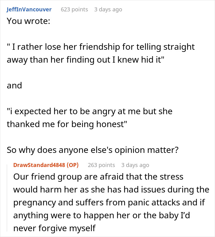 Conversation about a pregnant woman&rsquo;s stress and panic attacks after friends watch Bonnie Blue&rsquo;s documentary.