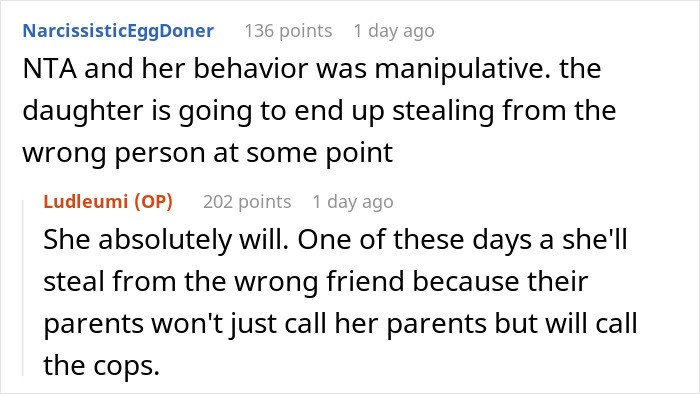 Comments discussing manipulative behavior and consequences involving wife&rsquo;s daughter after man leaves marriage.